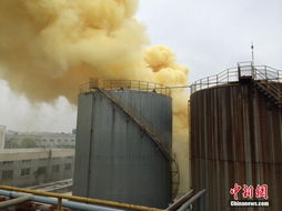 宁波一化工企业沥青罐起火 现场黄烟弥漫 高清组图